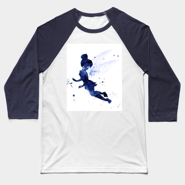 Tinkerbell, navy blue Baseball T-Shirt by Luba_Ost